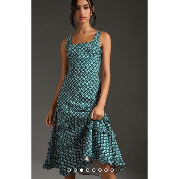 The Blythe Square-Neck Tiered Dress - Picture 1 of 9